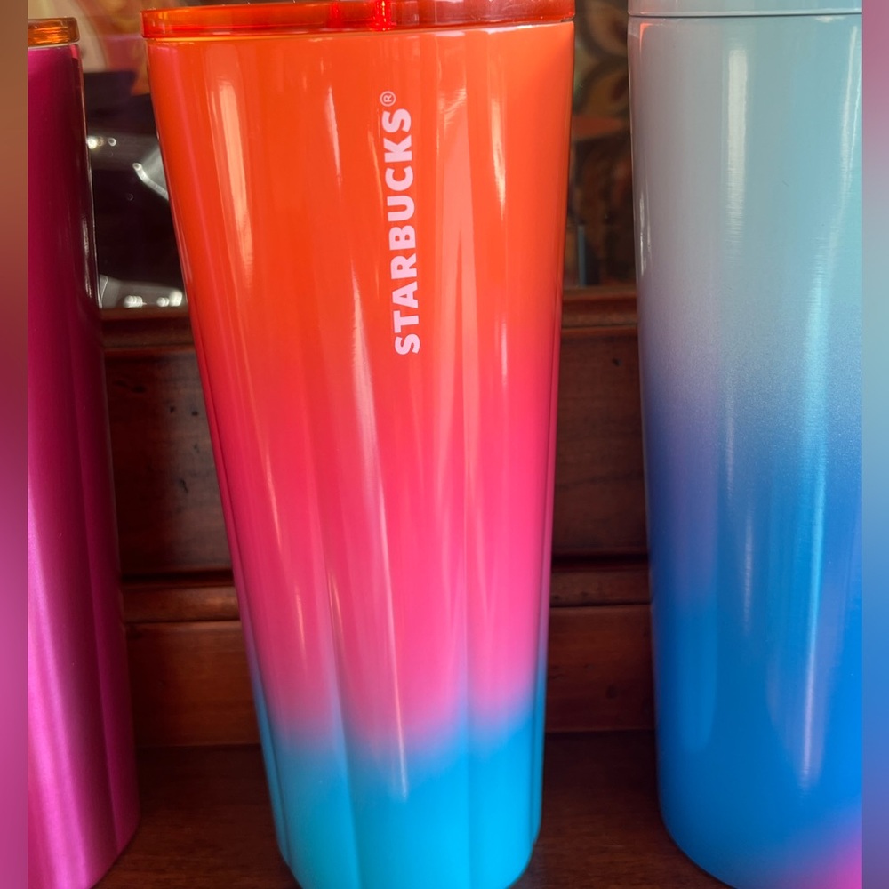 STARBUCKS RAINBOW METAL 24oz tumbler NEW with Tags
